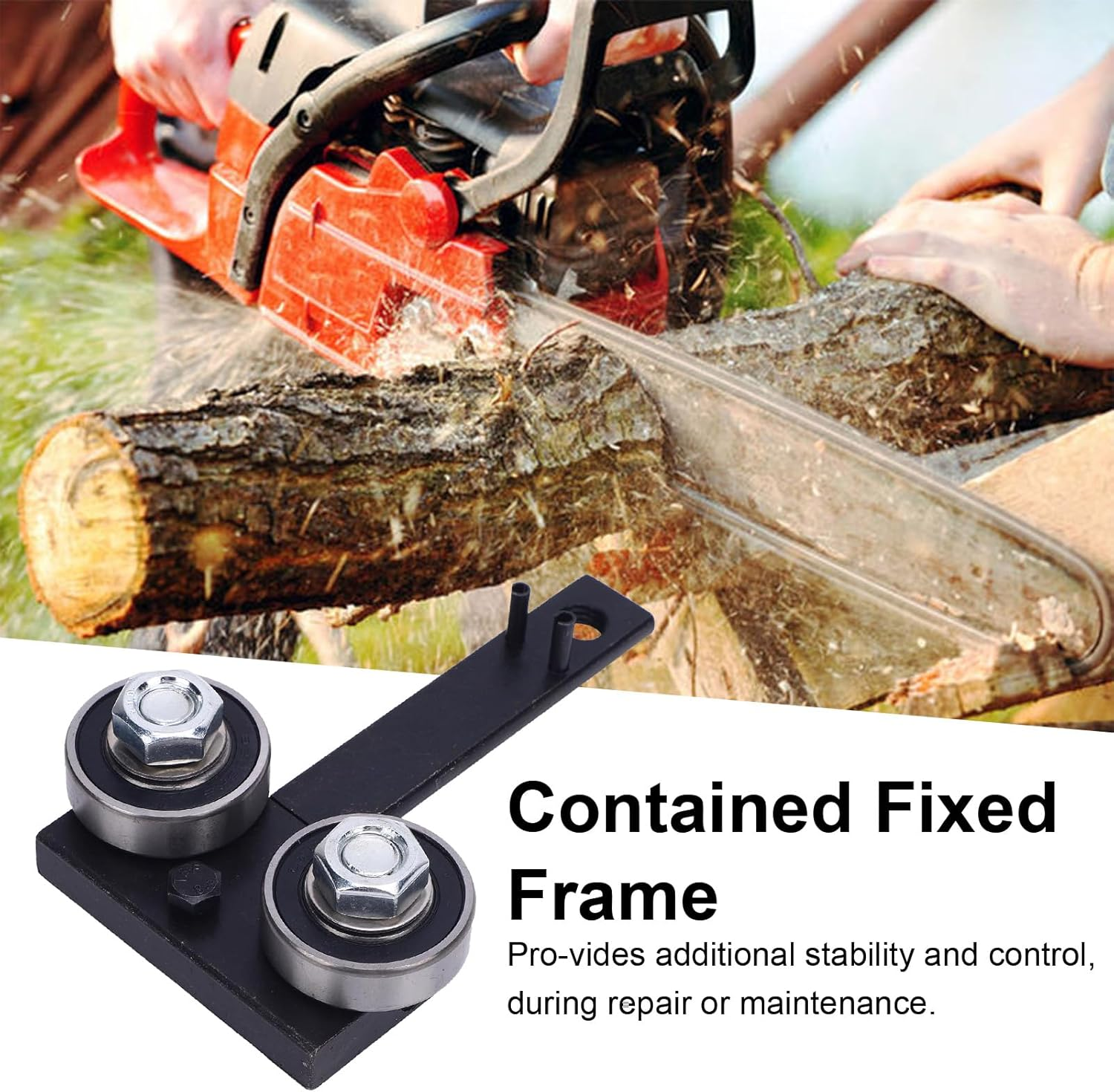 Chainsaw Bar Rail Tightening Repair Tool, Steel and Iron Bar Rail Closer Tool Adjustable, Chainsaw Bar Rail Closing Adjuster Tool for Chain Grinding, Secure and Efficient image number 3