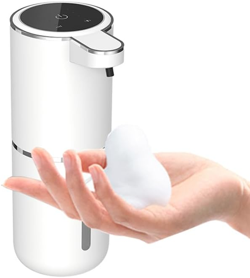 Automatic Foam Soap Dispenser, 420ML Infrared Hand-Free Touchless Soap Dispenser, Rechargeable Wall Mounted Hand Soap Dispenser for Home Bathroom, Kitchen (Foam)