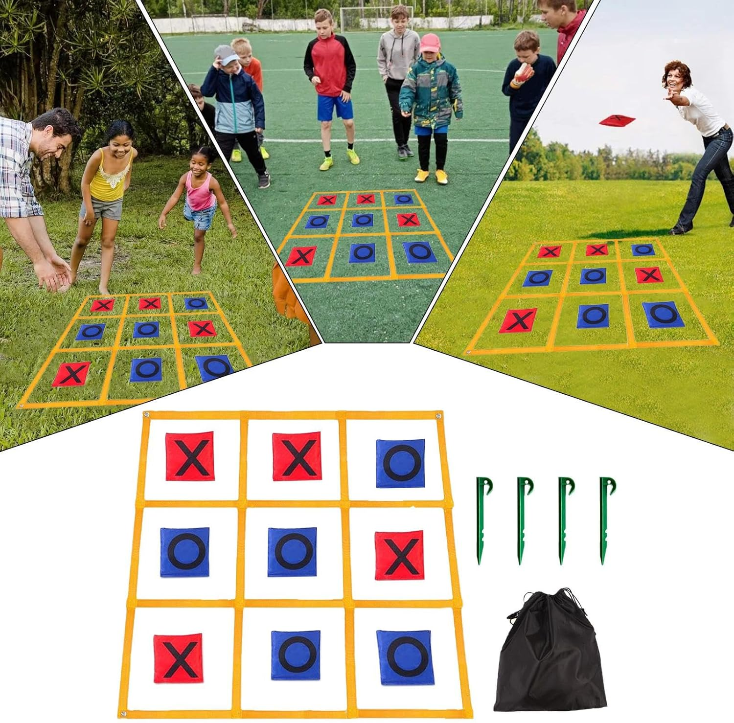 Colorful Bean Bag - Speed and Agility Training Ring Game | Wooden Toss Indoor Game | Tossing Bean Bag Outdoor | Interactive Tossing Fun Family Activities, Enjoy Indoor Play for Patio Pi image number 4