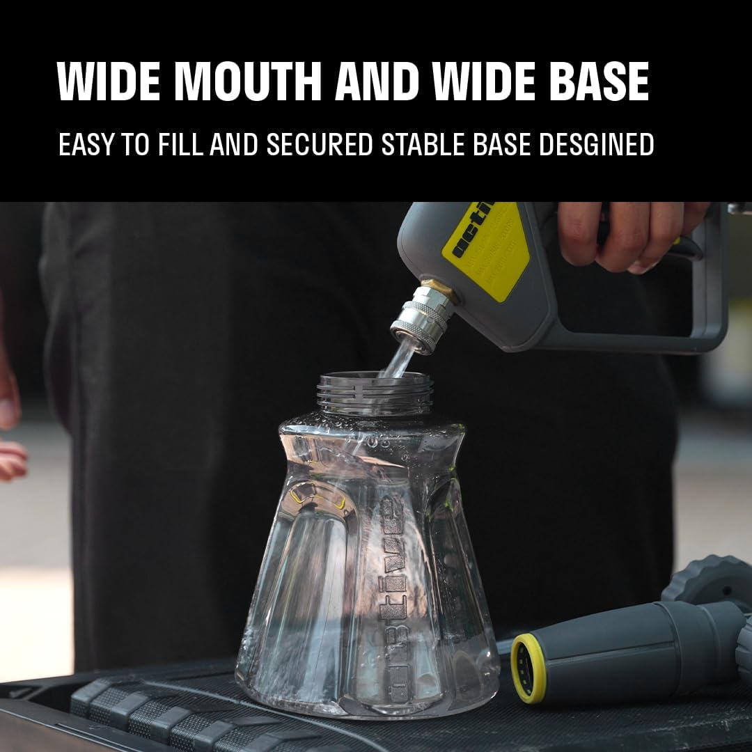 Active Premium Foam Cannon for Pressure Washers, 1000Ml Car Wash Snow Foam Gun for Thick Foam Spray, Advanced Durability with Max 4000 PSI & 4 GPM with 140F Temperature Resistance (JH60) image number 3