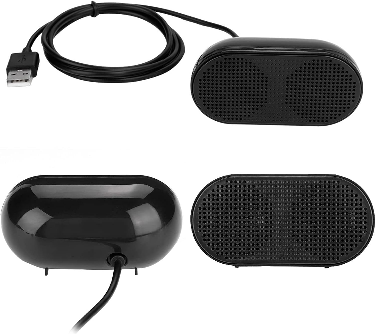 Portable USB Speakers, Mini Wired Heavy Bass Speaker Music Player Music Sound Box with Integrated Power Supply & Cable for Desktop Notebook Computer image number 2