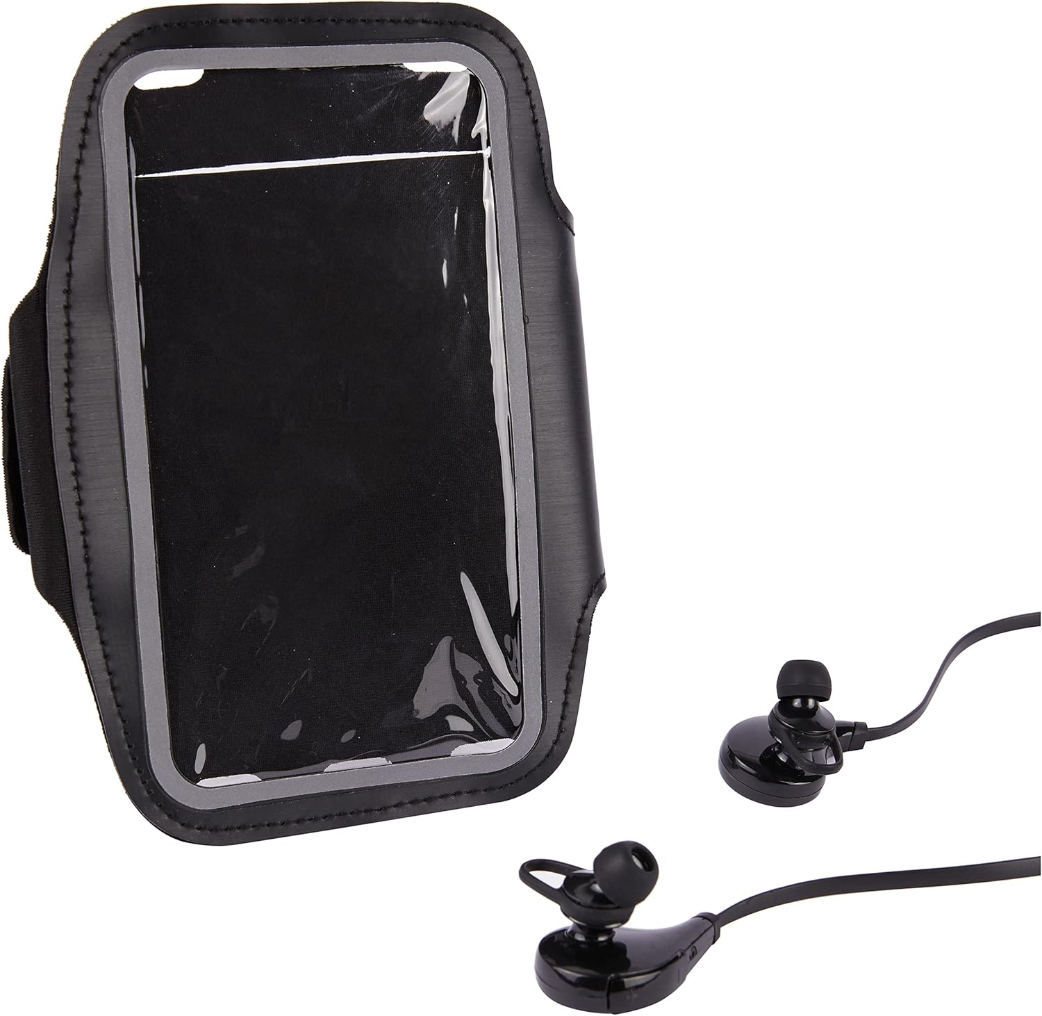 Sports Kit for Wiko View 3 Smartphone (Bluetooth Sports Headphones + Cuffs) Running T6 (Black)