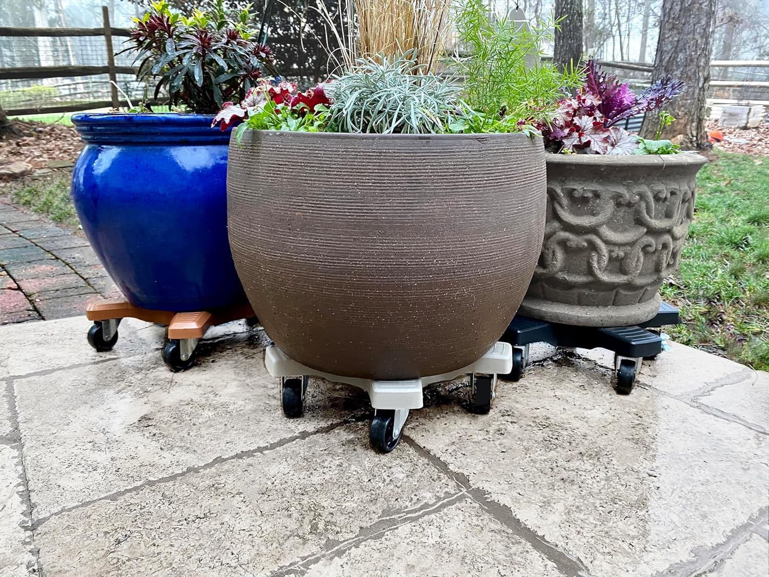 Bosmere S20430 down under Plant Caddie, Heavy Duty Plant Stand with Wheels, 500Lb Capacity, 20-Inch, Terra Cotta