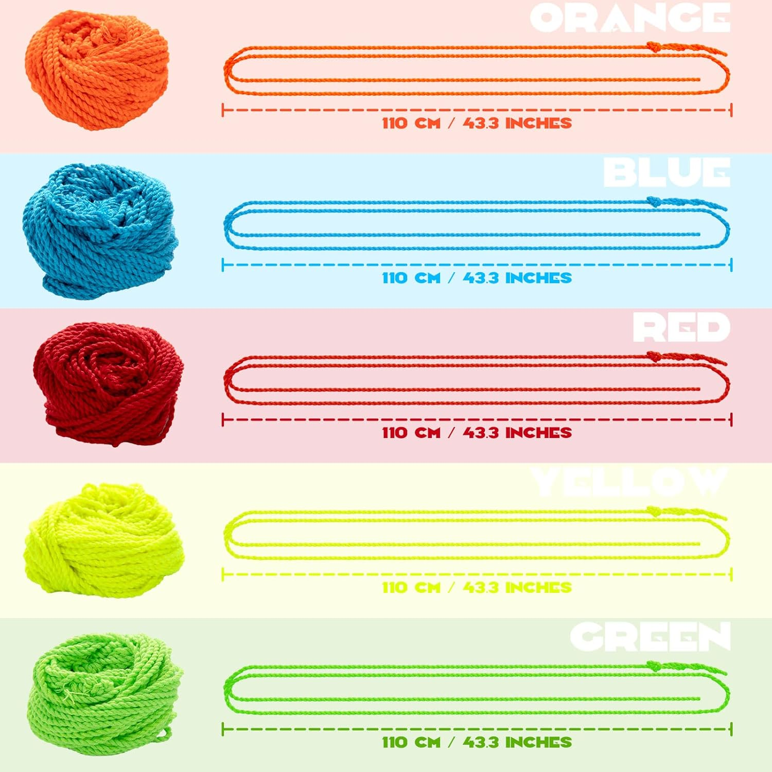 Yoyo Strings Professional 100% Polyester - Fits for Responsive and Non Responsive Yoyos -Yoyo Strings Pack of 50 (Red, Orange, Yellow, Blue, Green) (50Pcs) image number 6