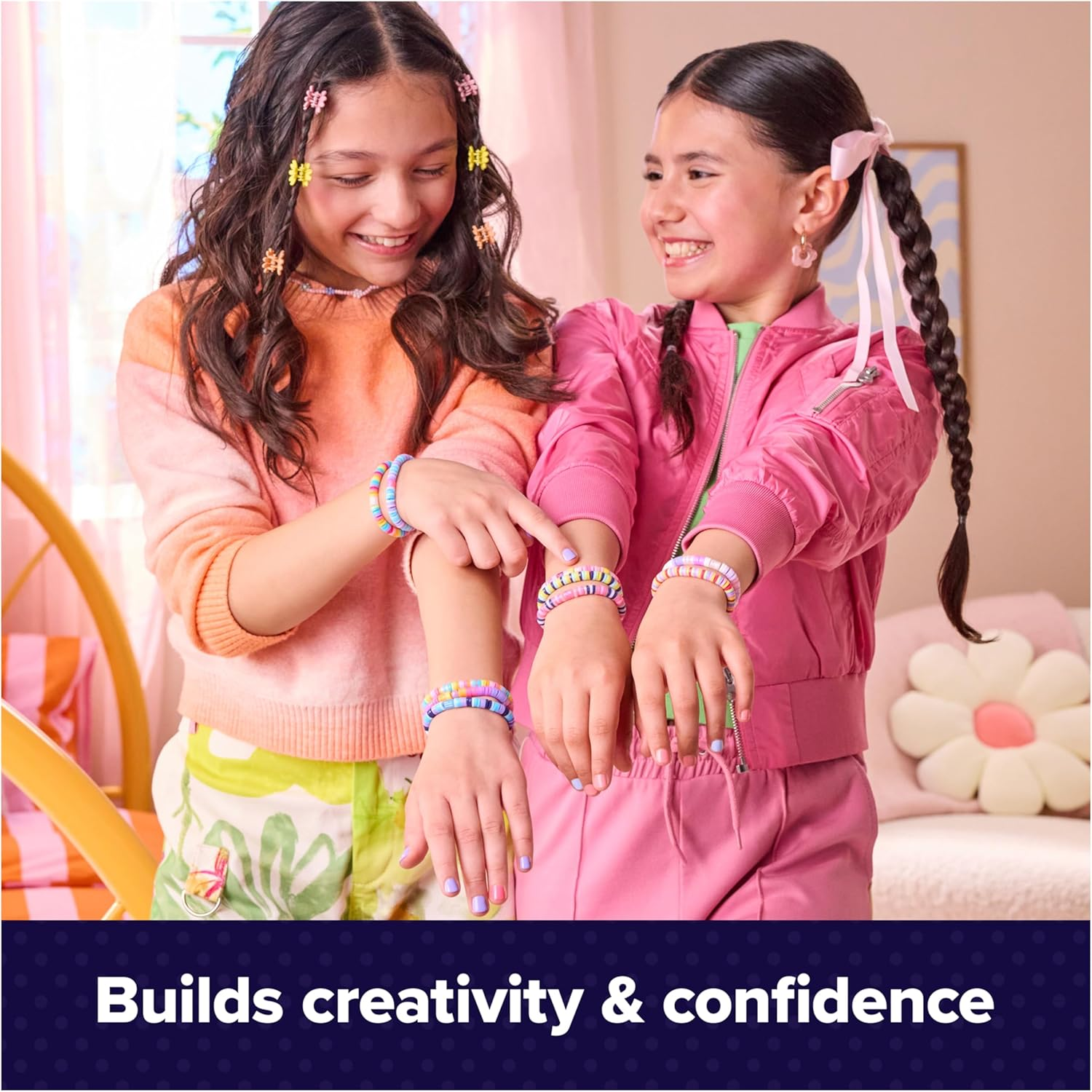 Cool Maker, Stack&rsquo;D Heishi Expansion Pack, Bracelet Making Kit with over 1300 Beads for Bracelets, Makes 15, Arts and Crafts Kids Toys for Girls Ages 7 and Up image number 5