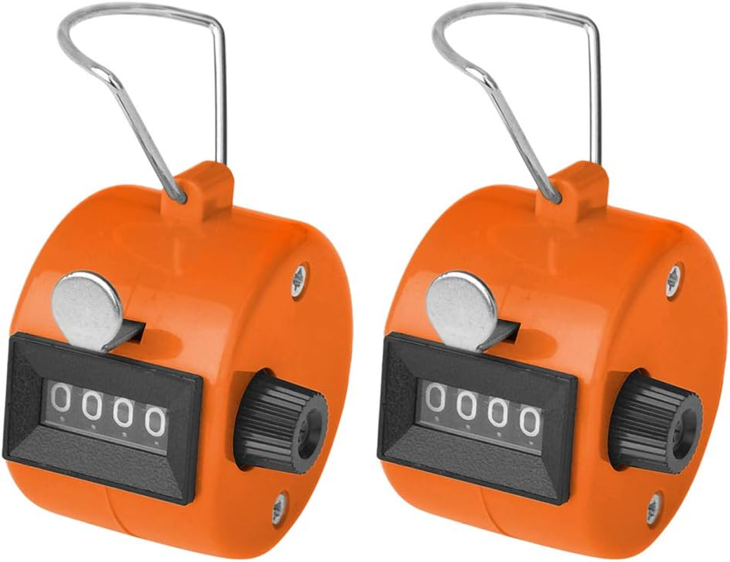 TOPTIE 2 PCS Clicker Counters, Plastic Mechanical Number Pitch Counters, 4-Digit Tally Counters for Sports Events