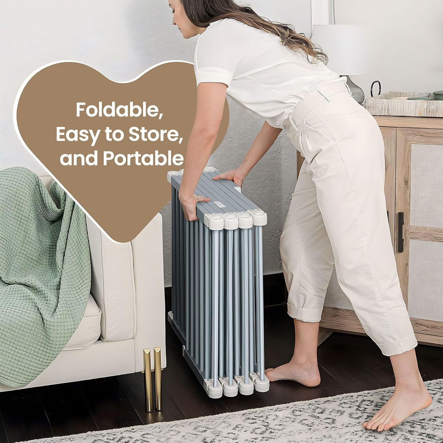 KIDBOT Baby Playpen Wooden 10Panels DIY Shape for Kids Safety Gates Pet Dog Fence Enclosure Child Toddler Activity Centre Foldable Play Pen Yard Barrier Travel Guard - 10 Panels image number 1