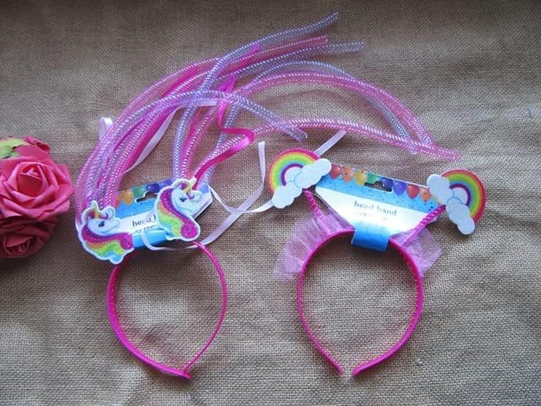 6Pcs Unicorn Hair Band Girl'S Pretend Play Head Band Party Favor image number 2