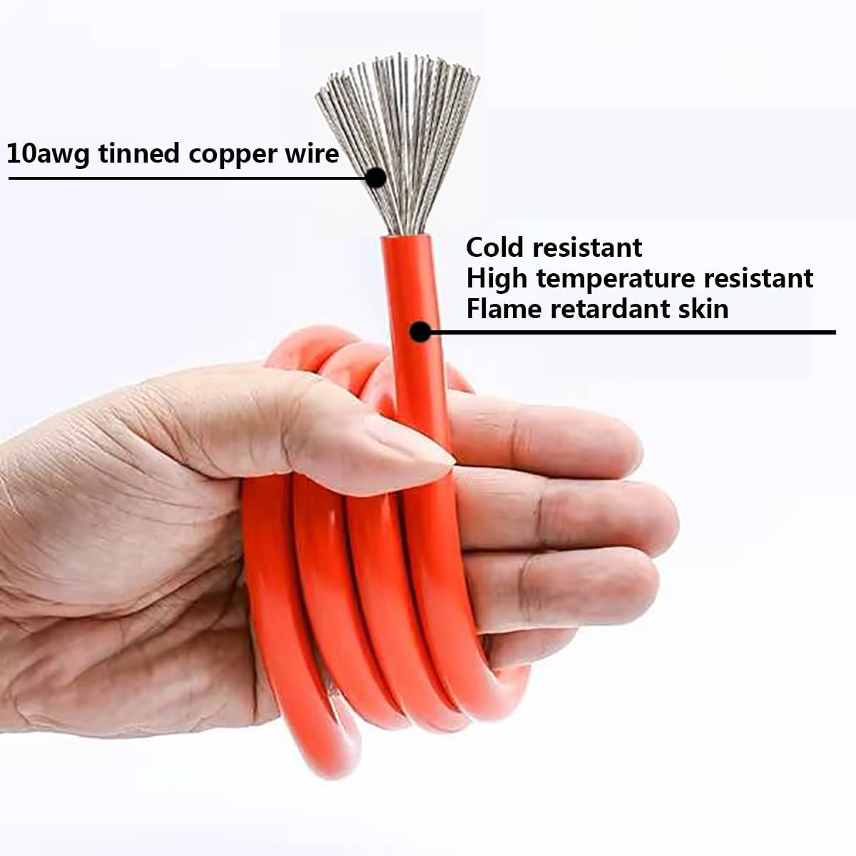 YETOR Battery Alligator Clips,10Awg Female EC5 Jump Starter Cable with Battery Clamps,Alligator Clip Clamp to EC5 Connector Extension Charging Cable for Emergency Car Jump Starter Booster.(60Cm) image number 2