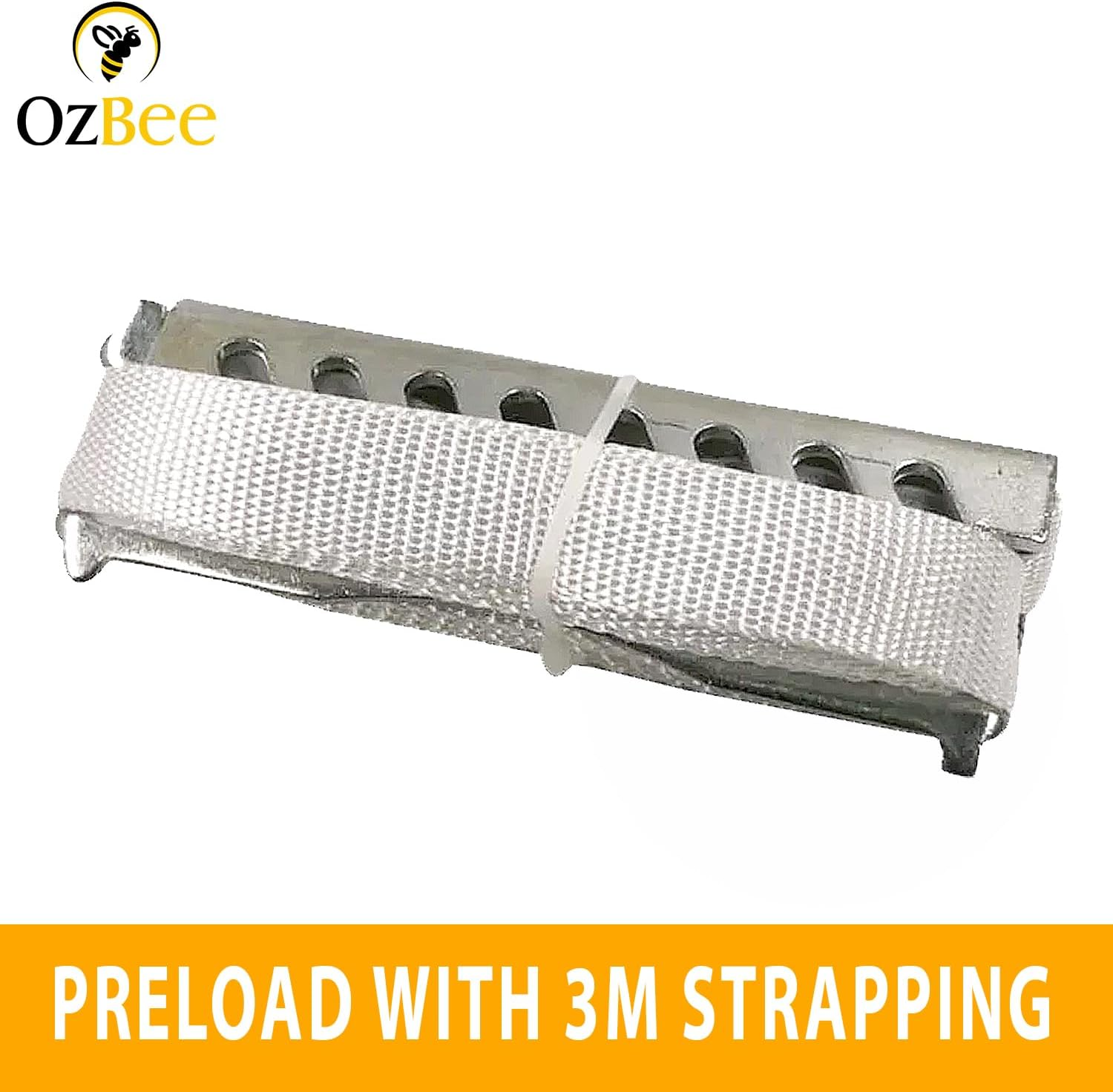 OZBEE Beekeeping Emlock Poly Nylon Strapping, Strong, Durable & Flexible for Firmly Securing Beehive Cargo - Beekeeping Equipment - Ideal Hive Fastener for Beekeeping - 3M Long - Enhance Hive Security image number 2