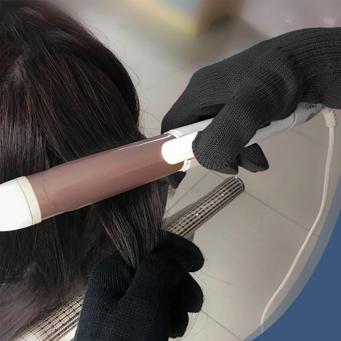 DLPRK 1 Pair of Gloves Size M, Hairdresser Perm anti Fire Protection Hands, Professional Heat Resistant Gloves, Breathable and Comfortable image number 4