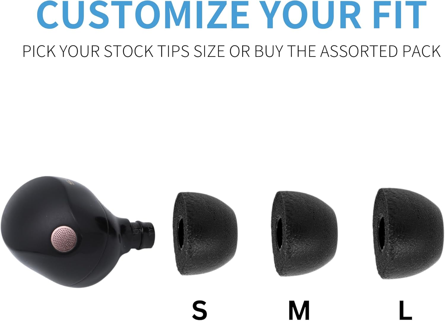 Comply Premium Foam Earplugs Compatible with Sony True Wireless XM5, XM4, Linkbuds S & C700N, Size S, New 2025 Version with Cleaning Tool, Black, 3 Pairs, Made in the USA image number 1