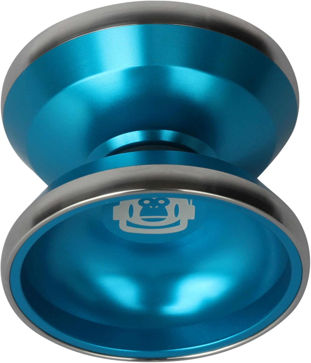Spintastics Space Monkey Professional Bimetal Aluminum Steel Yoyo with Long Spin Ball Bearing Axle and Extra String - Metallic Blue image number 4