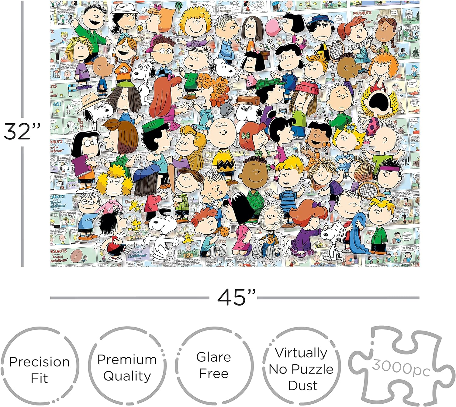 Aquarius Peanuts Cast Puzzle 3000-Pieces image number 1