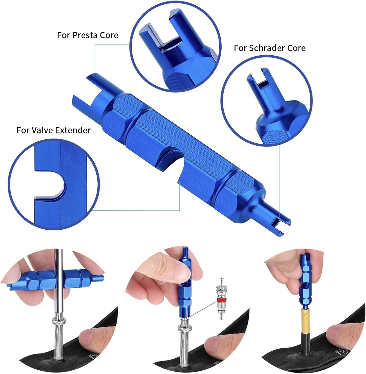 44Pcs Tire Valve Tool, Installation Tools Tire Pullers Tire Valve Core Tool Kit, Electric Vehicles, Bicycles, Motorcycles Tyre Repair Kit image number 2