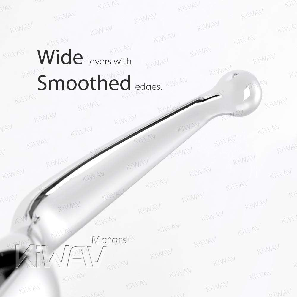 Kiwav Hydraulic Brake and Cable Clutch Hand Control Levers Clean Look Chrome Compatible for Harley Davidson '15-'24 Softail&reg; Models image number 2