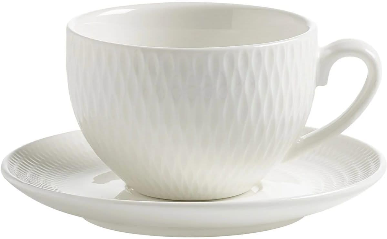 Maxwell & Williams White Basics Diamonds Demi Cup & Saucer 90ML