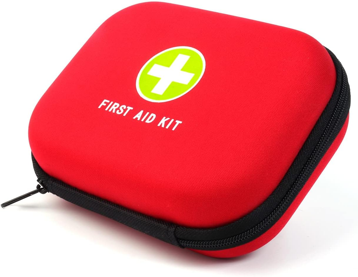 First Aid Hard Case Empty First Aid Hard Case First Aid EVA Medicine Red Medical Bag for Home Health Emergency First Responder Empty Camping Outdoors (Red Lb) - Black Bb image number 2