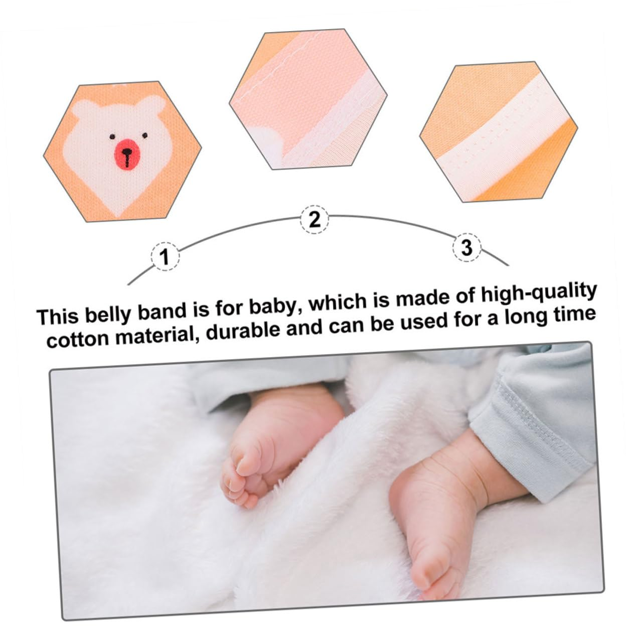 Comfortable Cotton Belly Band Newborn Wrap Maternity Belly Belt for Gas Relief image number 2