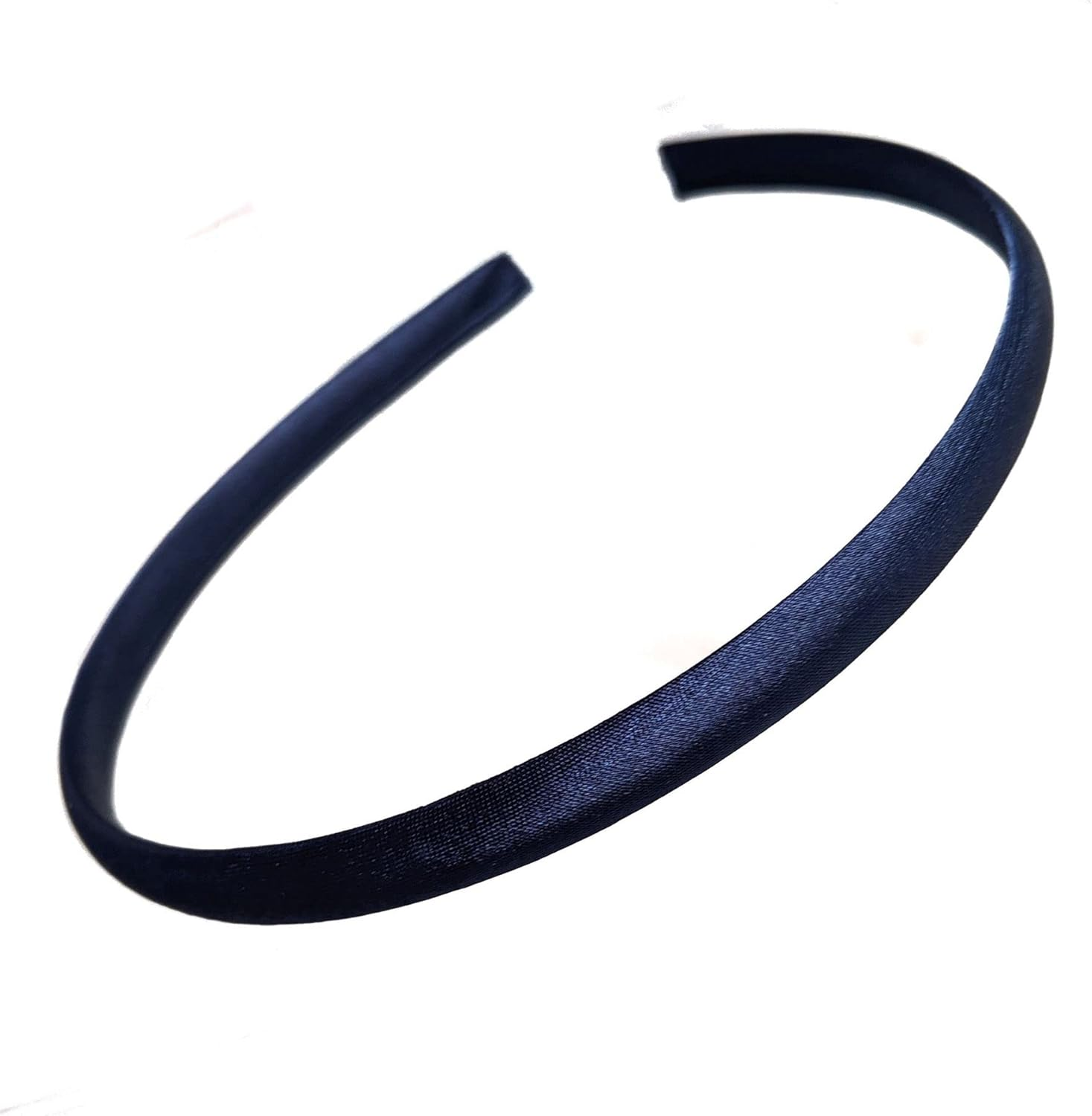 Girls 1Cm Satin Plastic Alice Band Hair Band School Headband No Teeth for Women Girls by Glitz4Girlz (Royal Blue)