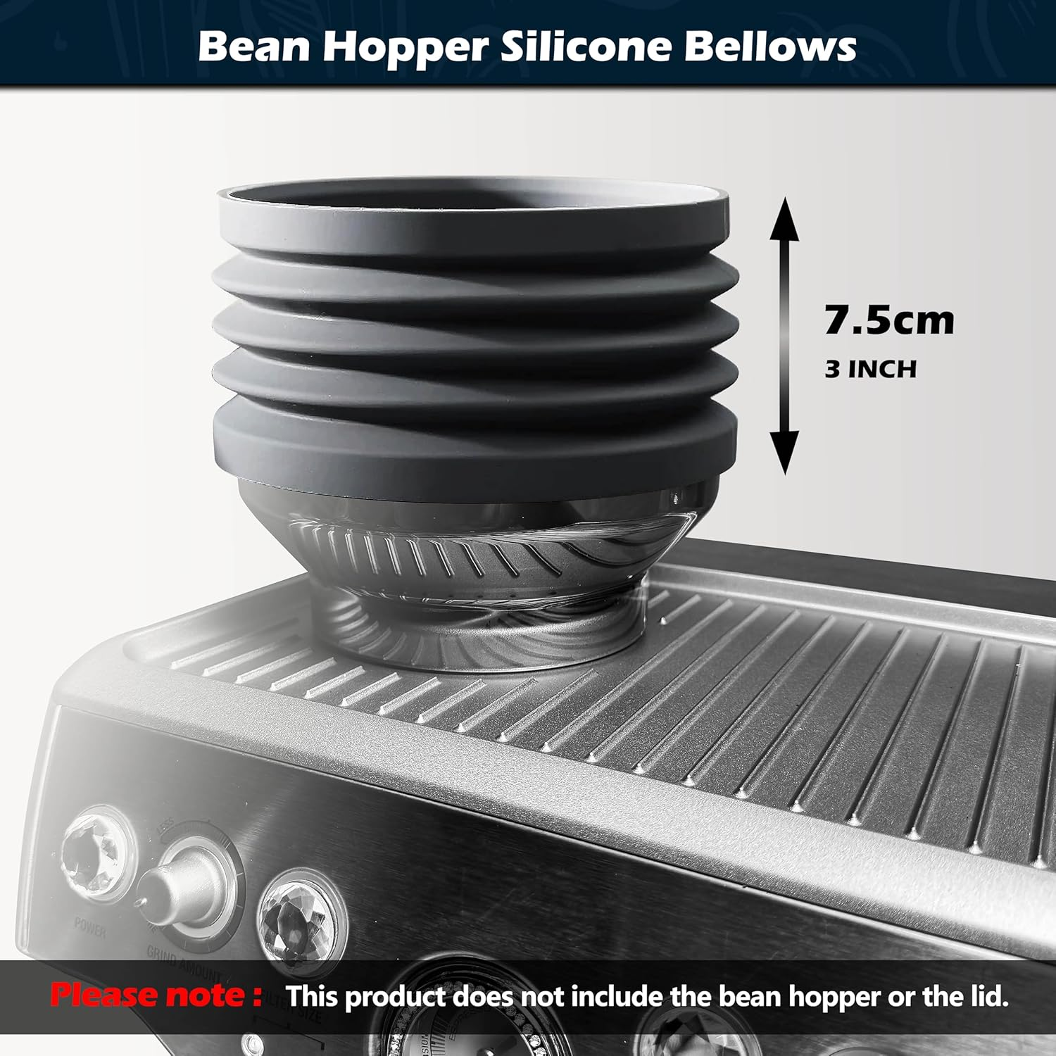 NEOUZA Espresso Silicone Single Dose Hopper Compatible for Breville Sage Barista Express, Bellows for Coffee Grinder image number 4