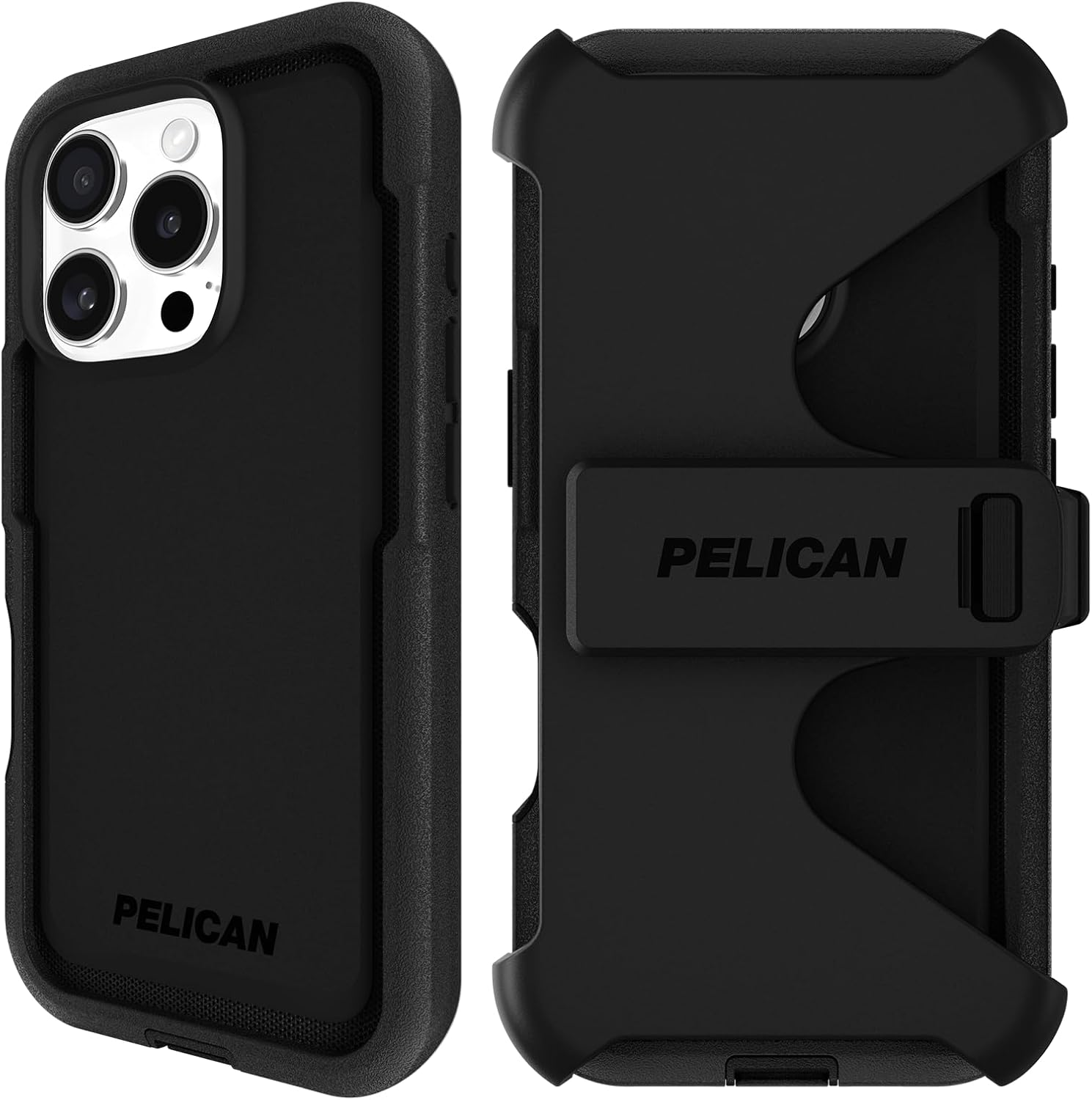 Pelican Voyager Iphone 16 Pro Case [Compatible with Magsafe] Rugged Phone Case W/ 18Ft Military-Grade Drop Protection - Heavy Duty Phone Cover W/Belt Clip Holster for Iphone 16 Pro - Black image number 5