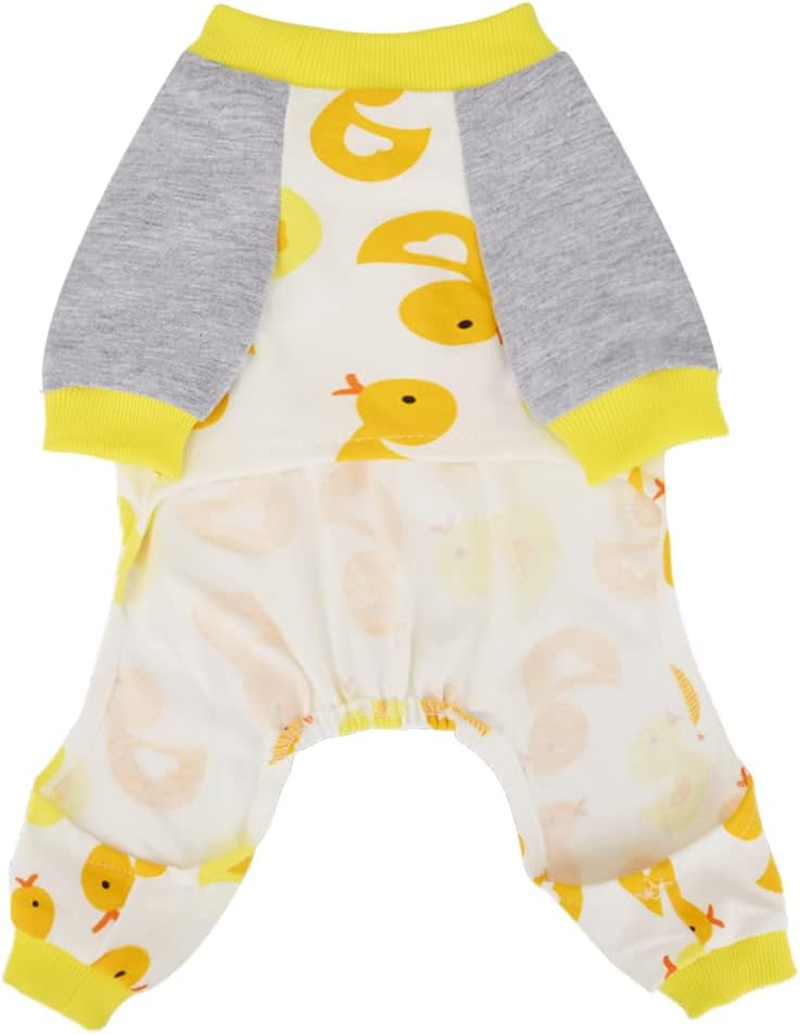 Sebaoyu Dog Onesie for Small Dogs, Chihuahua & Yorkie, Extra Small, Yellow, Duck Pattern image number 4