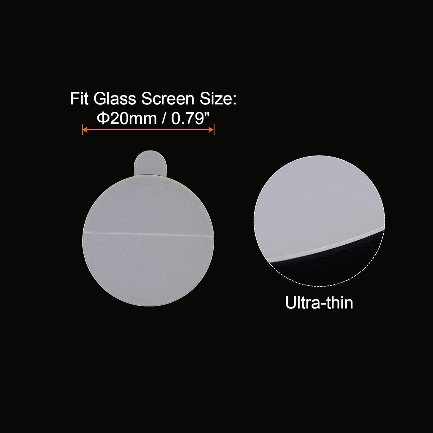 Uxcell 5Pcs Watch Glass Screen Protectors 20Mm Soft TPU Anti-Scratch HD Clear High Definition round Smartwatch Screen Protection Film (For Flat Screen) image number 2