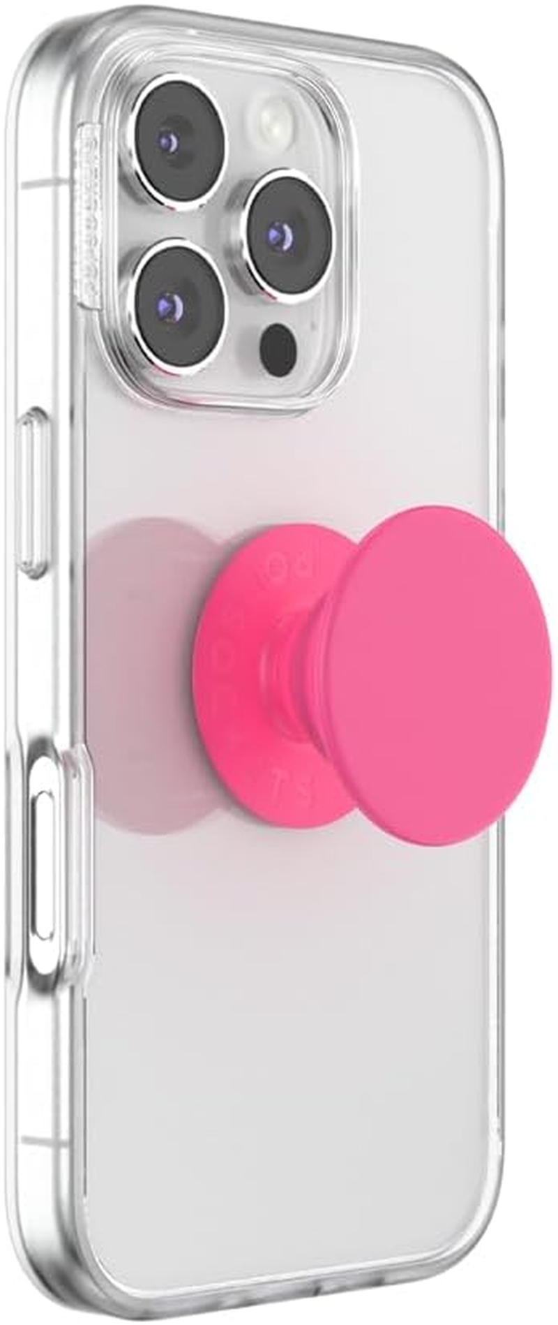 Popsockets: Popgrip Expanding Stand and Grip with a Swappable Top for Phones & Tablets - Neon Pink - Yellow image number 3