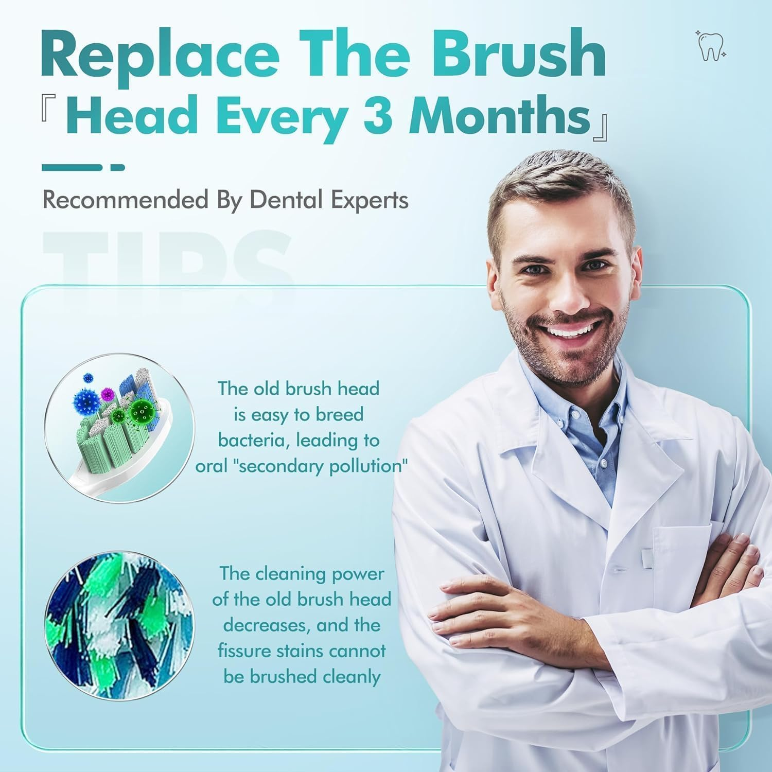 12X Replacement Toothbrush Heads for Philips Sonicare Replacement Heads, Compatible with Phillips Sonicare Replacement Brush Heads, Pack of 12 Professional Electric Toothbrush Heads Black image number 3