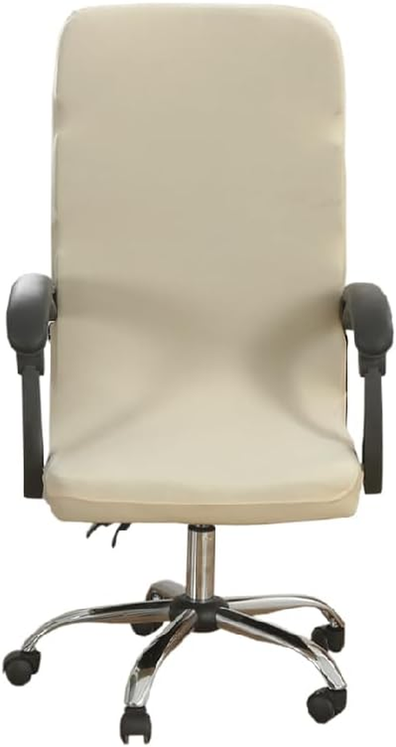 1-Piece Office Chair Cover (Black, Regular) - Stretchable & Easy to Clean, Modern Style, Perfect for Office Chairs