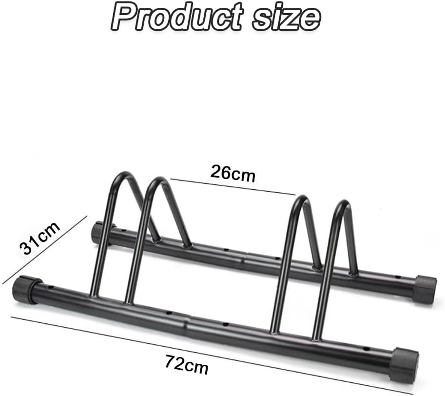 Bike Racks,Ground Parking Rack,Bicycle Display Bezel,Detachable Frame,Metal Rack, for Mountain Bike and Road Bike Indoor Garage Storage - for 2 Bikes image number 2