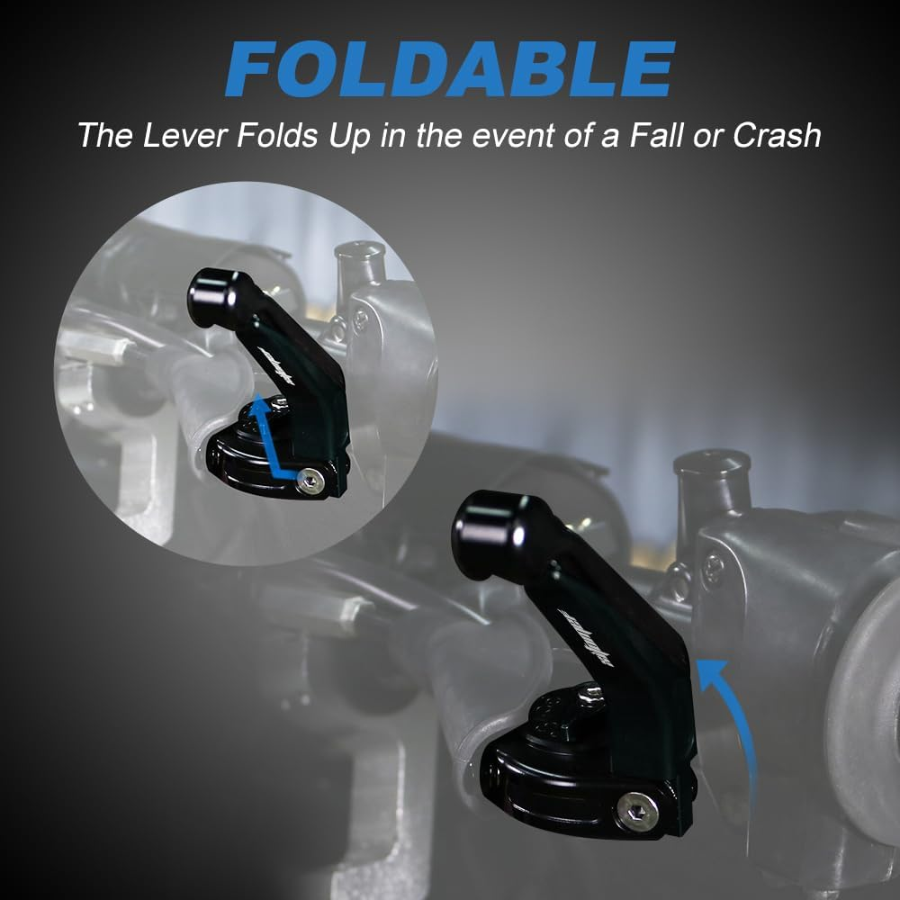 Xitomer Extendable Foldable Motorcycle Brake Clutch Levers, Fit for Sportster Nightster 2023 2022 /Sportster Pan America RA1250, Motorcycle Adjustable Handle Levers (Black)