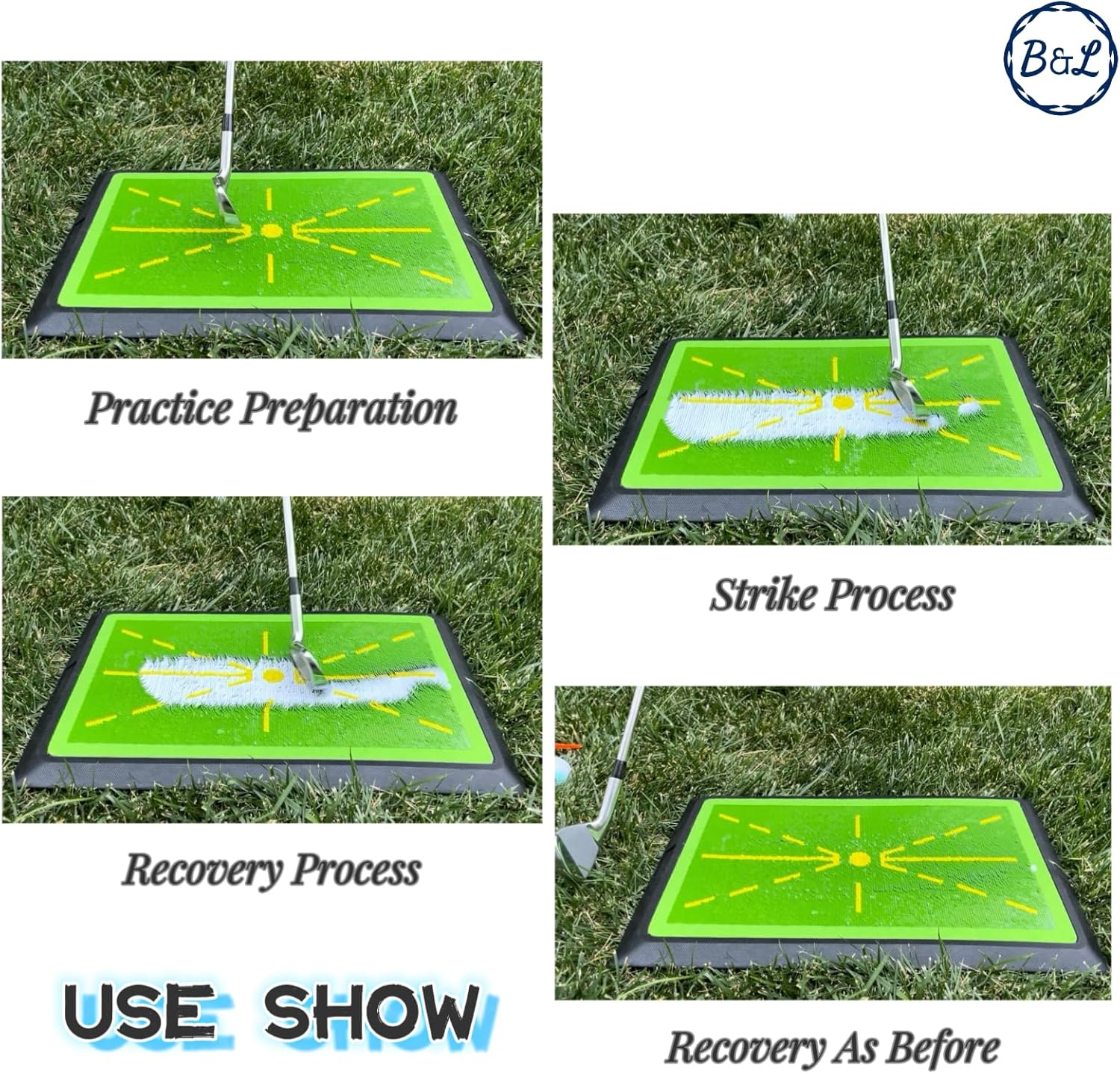 Golf Trace Strike Pad Swing Mat - Restorable Traces, Open Advanced Stage Material, Multi-Faceted Benefit for Kids & Adults image number 1