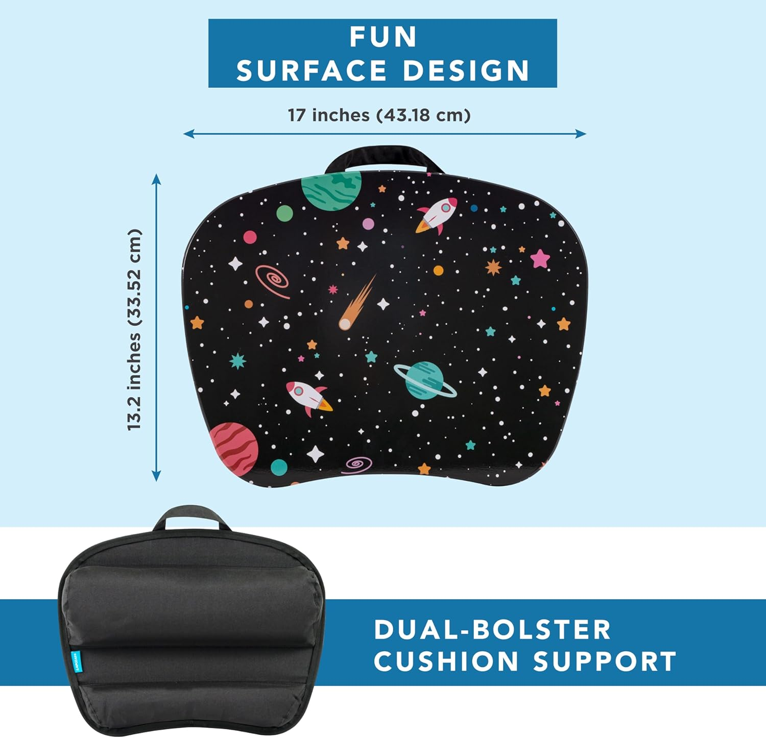 LAPGEAR Mystyle Portable Lap Desk with Cushion - Space Odyssey - Fits up to 15.6 Inch Laptops - Style No. 45337 image number 3