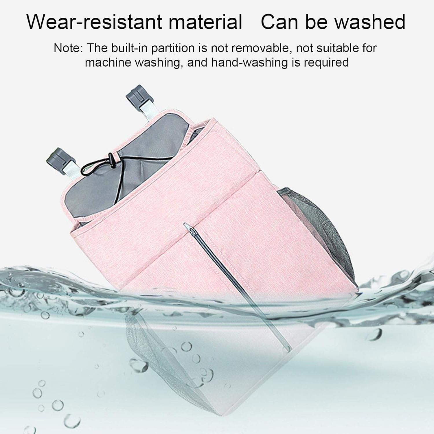 Hanging Diaper Organizer Nursery Crib Hanging Nappy Organizer, Hangable Diaper Caddy Storage Bag Waterproof Diapers Stacker Closet for Baby Caddy Crib Baby Stroller Pushchair Baby Essential image number 1