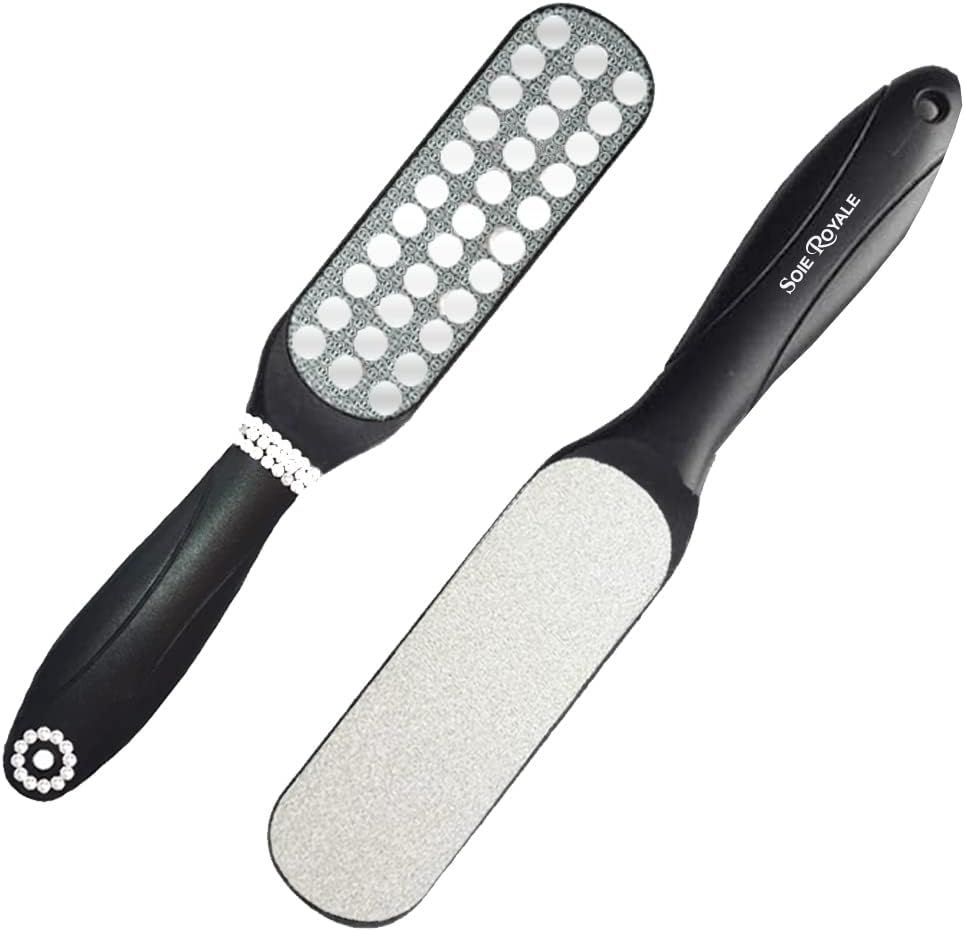 Silk Royale Professional Foot Care Accessories Double Sided Washable Crystal Rhinestone File Removes Callus Exfoliating Foot Hygiene Silky Care image number 2