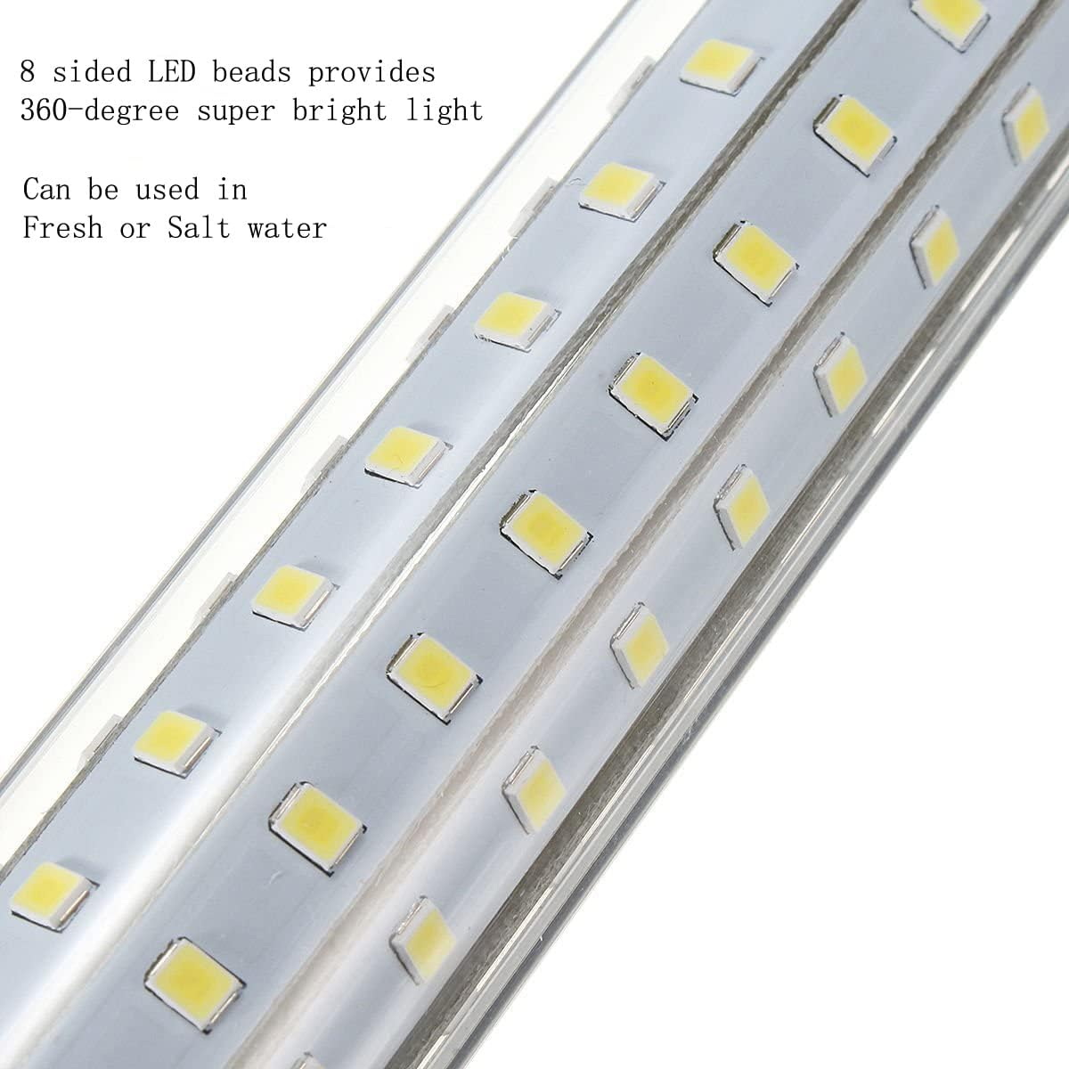 12V 10W LED Underwater Submersilble Fish Light (Cool White) Night Fishing Crappie Shad Squid Boat Kayak Canoe Fishing Bait image number 3