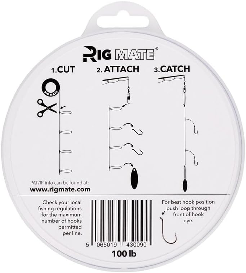 100 Lb Pre-Tied Dropper Loop Rigs. Fishing Line Spool. Loops 18 Inches Apart with 5.5 Inch Loop Size. Perfect for Saltwater & Freshwater Fishing. Perfect for Snapper & Other Bottom Feeding Fish. image number 5