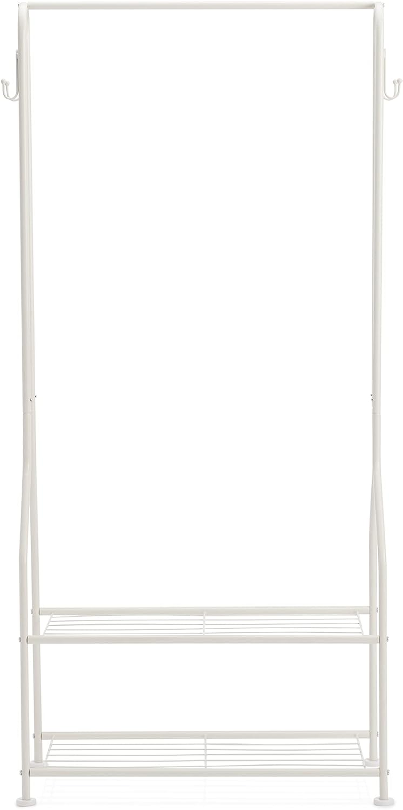 Amazon Basics Wardrobe with Two Bottom Shelves, White, 67.9 X 35.5 X 149.8 Cm image number 4