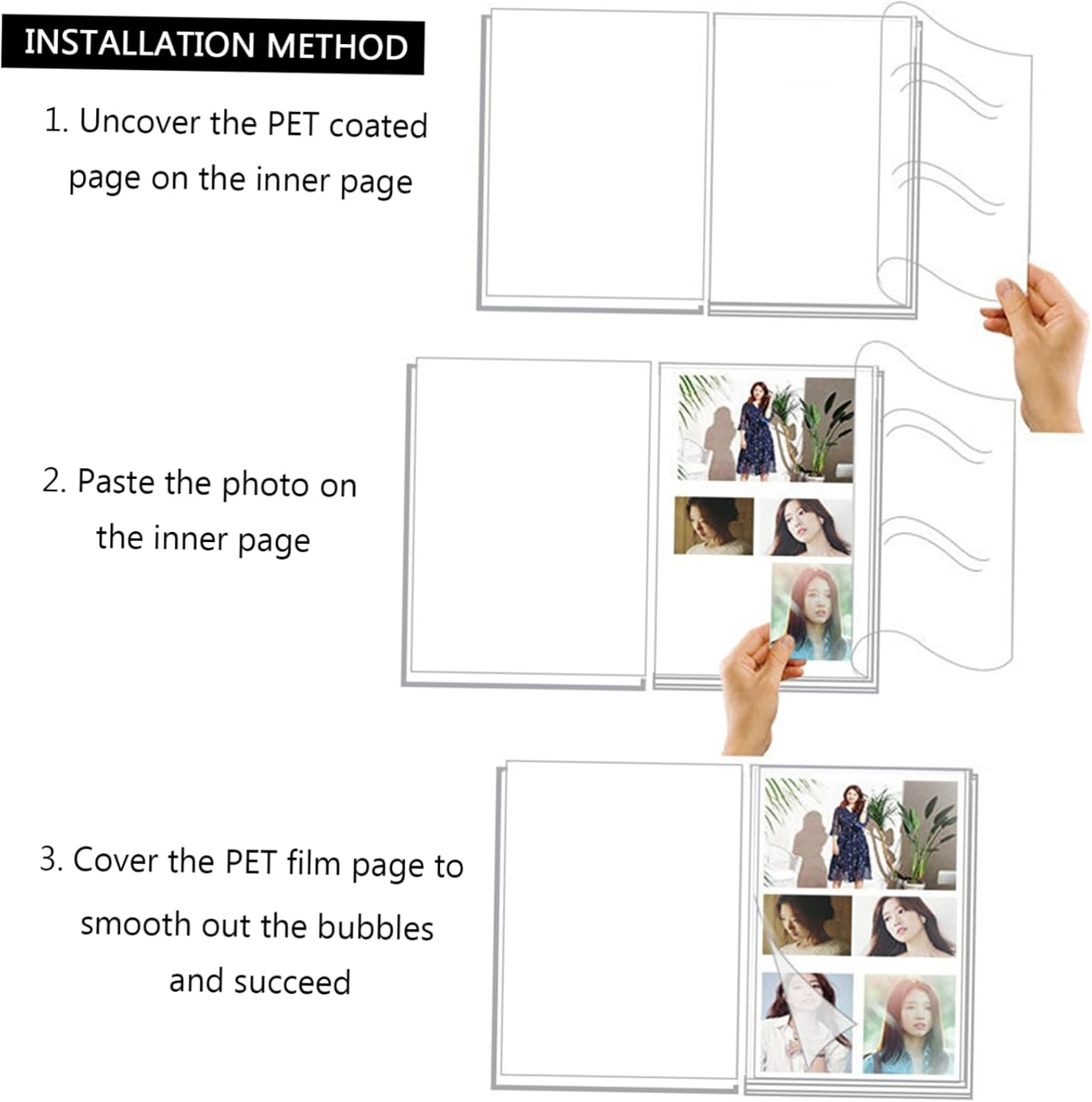 1Pc Cartoon Album Photo Album Book Large Cute Large Capacity Photo Book Picture Collector Paper Khaki image number 6