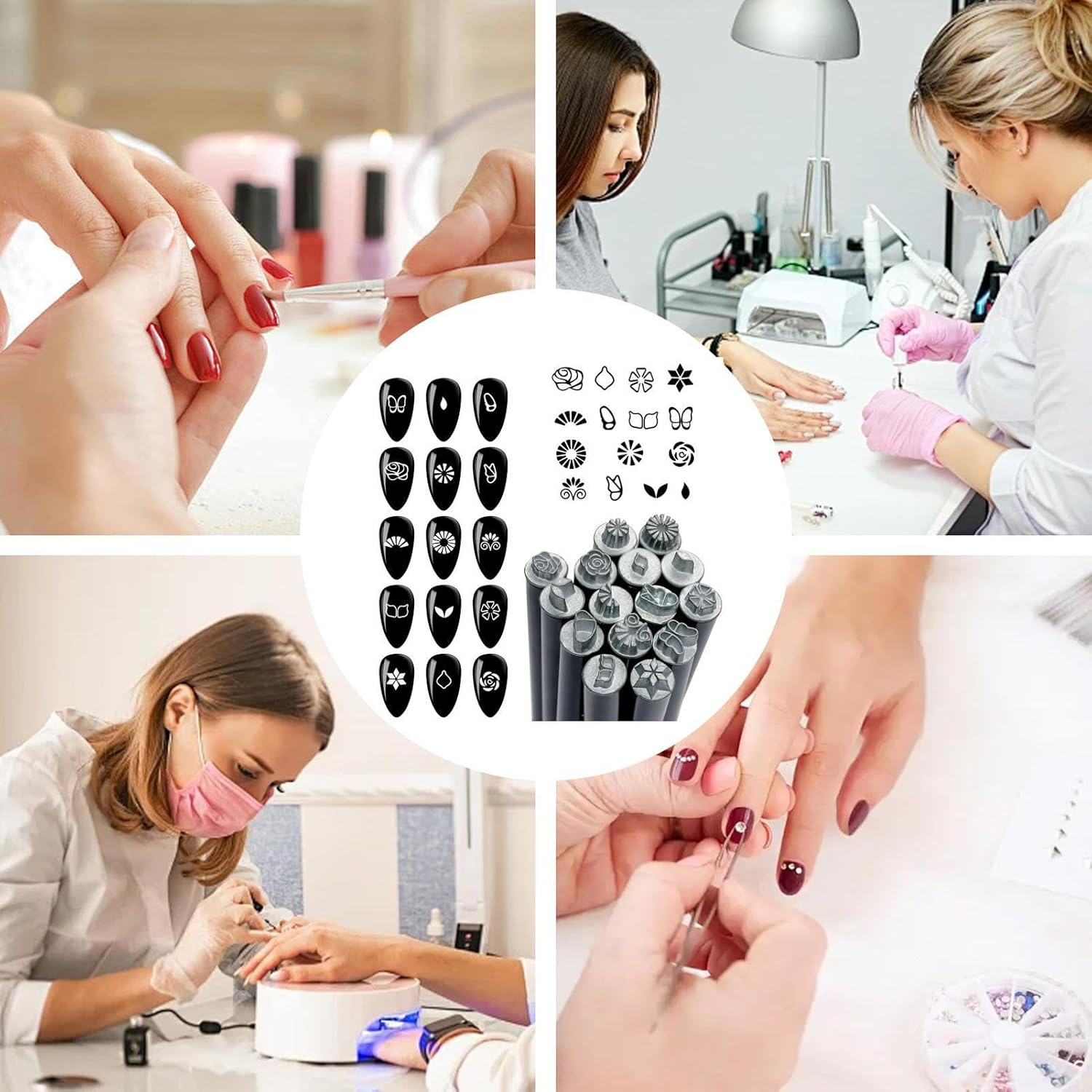 Fizepgo Nail Polish Stamp, Stamping Pens | Doodles Kit with Different Patterns Design Tools Professional Manicure Set for Women, Girls, Home Salon image number 5