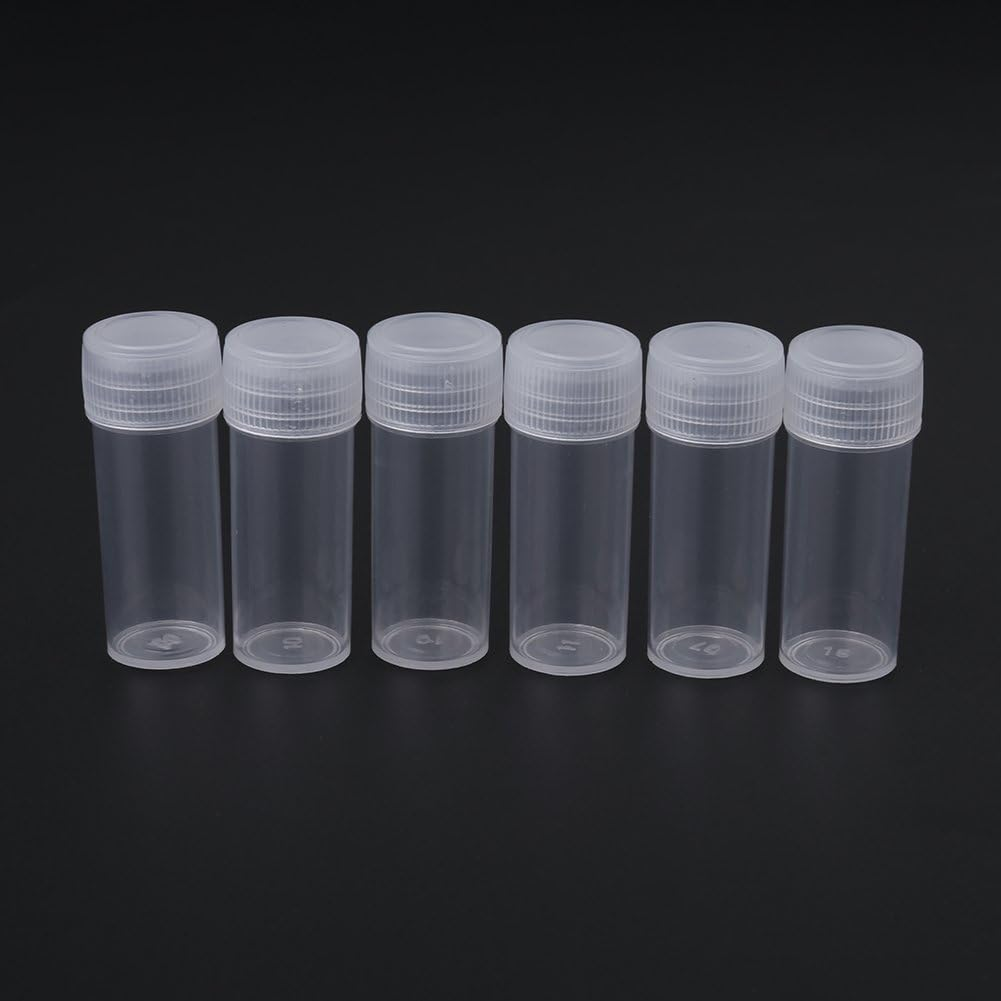 50 Pcs 5Ml Volume Plastic Sample Bottles Small Storage Container Test Tube Vial Storage Container image number 2