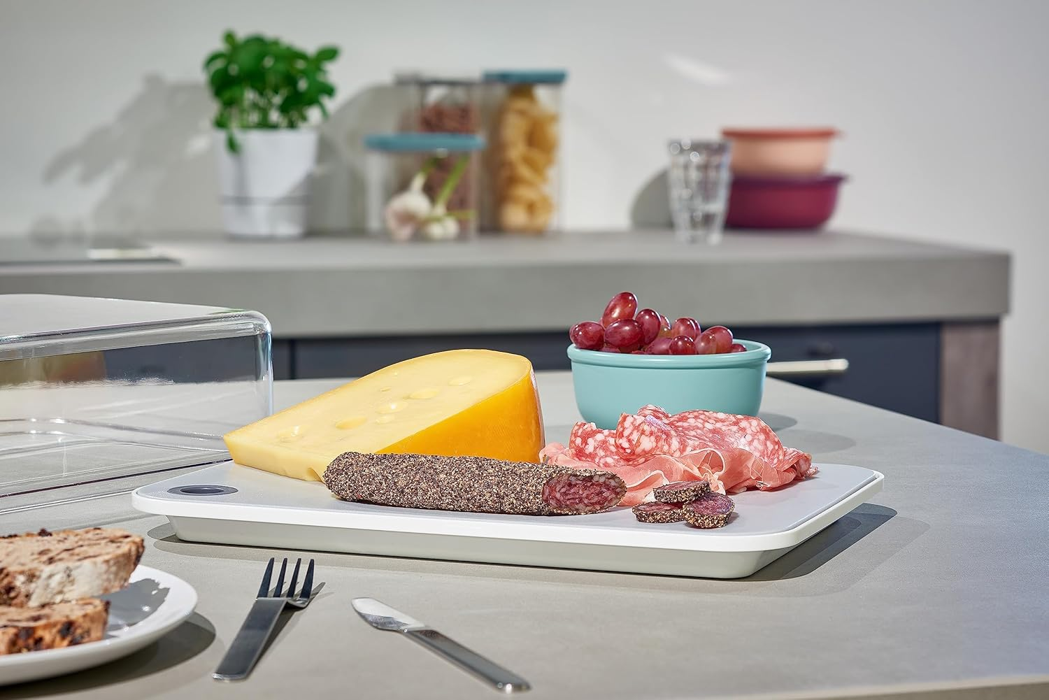 Mepal Modula Cheese Serving Dome, 2800 Ml Capacity, Grey image number 2