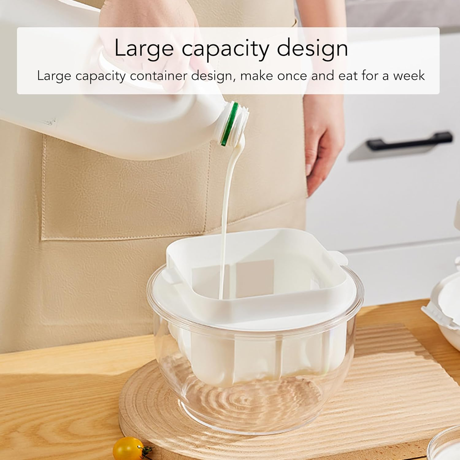 Greek Yogurt Strainer, round Yogurt Whey Separator with Fine Mesh, Cheese Maker Filter for Home Kitchen