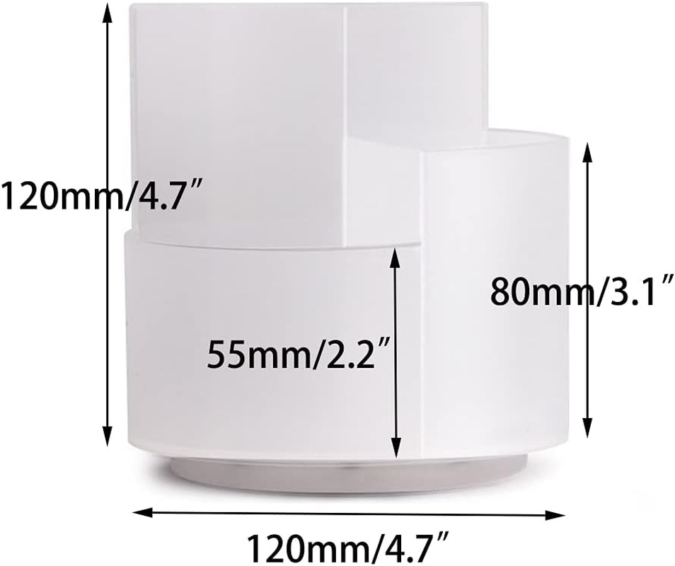 Rotating Pen Holder 3 Compartments, School Supplies Organizer for Pen, Colored Pencil, Art Brushes, Desktop Storage Box in Classroom & Art Studio, Gift for Teachers, Classmates, and Friends - Gray image number 6