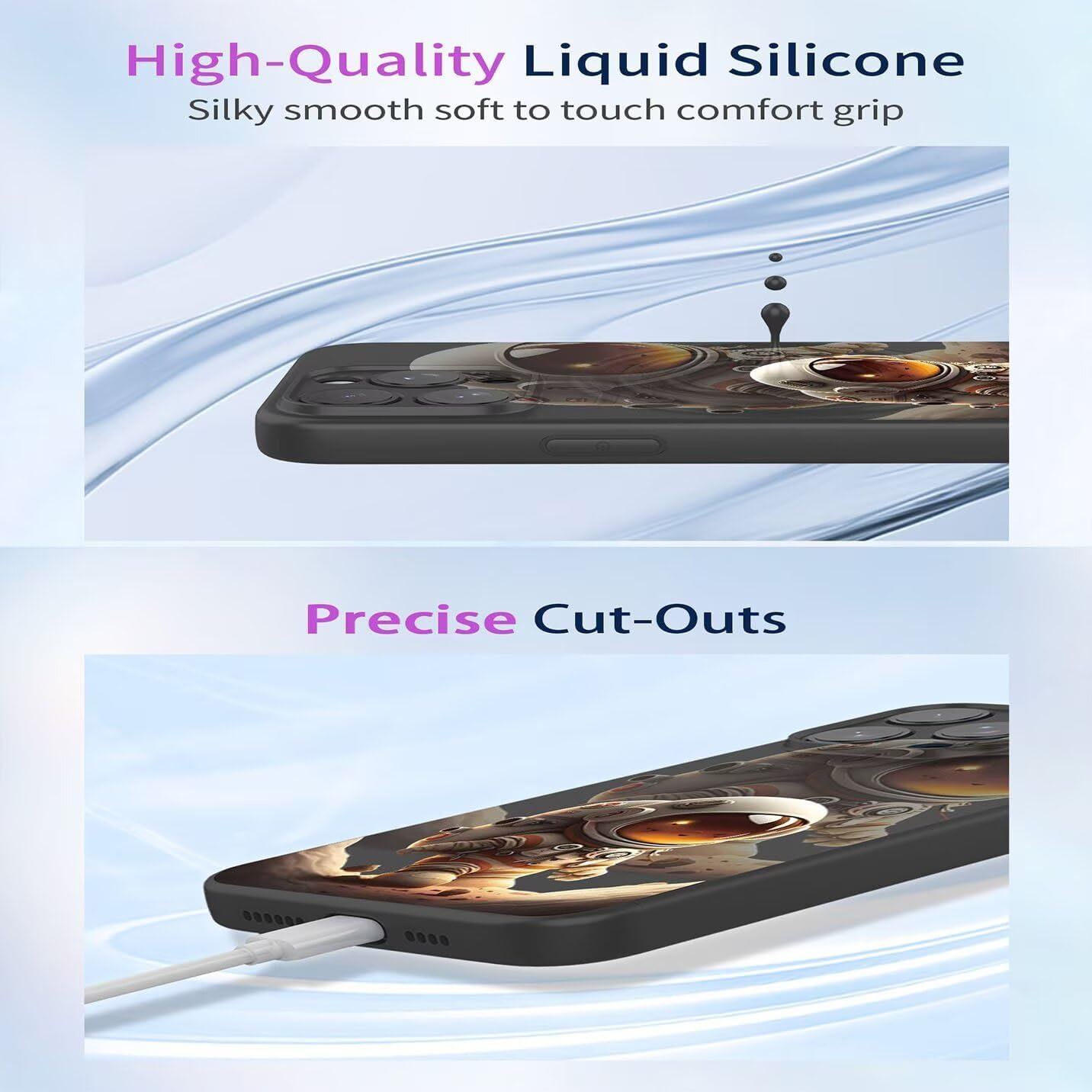 BORYA Silicone Case for Oppo Reno14 5G (Reno 14 5G), Ultra Thin Shockproof Mobile Phone Case, Silky Soft TPU Protective Case, Simple Elegant Colour Pattern Cover, Microfibre Lining Case, P2