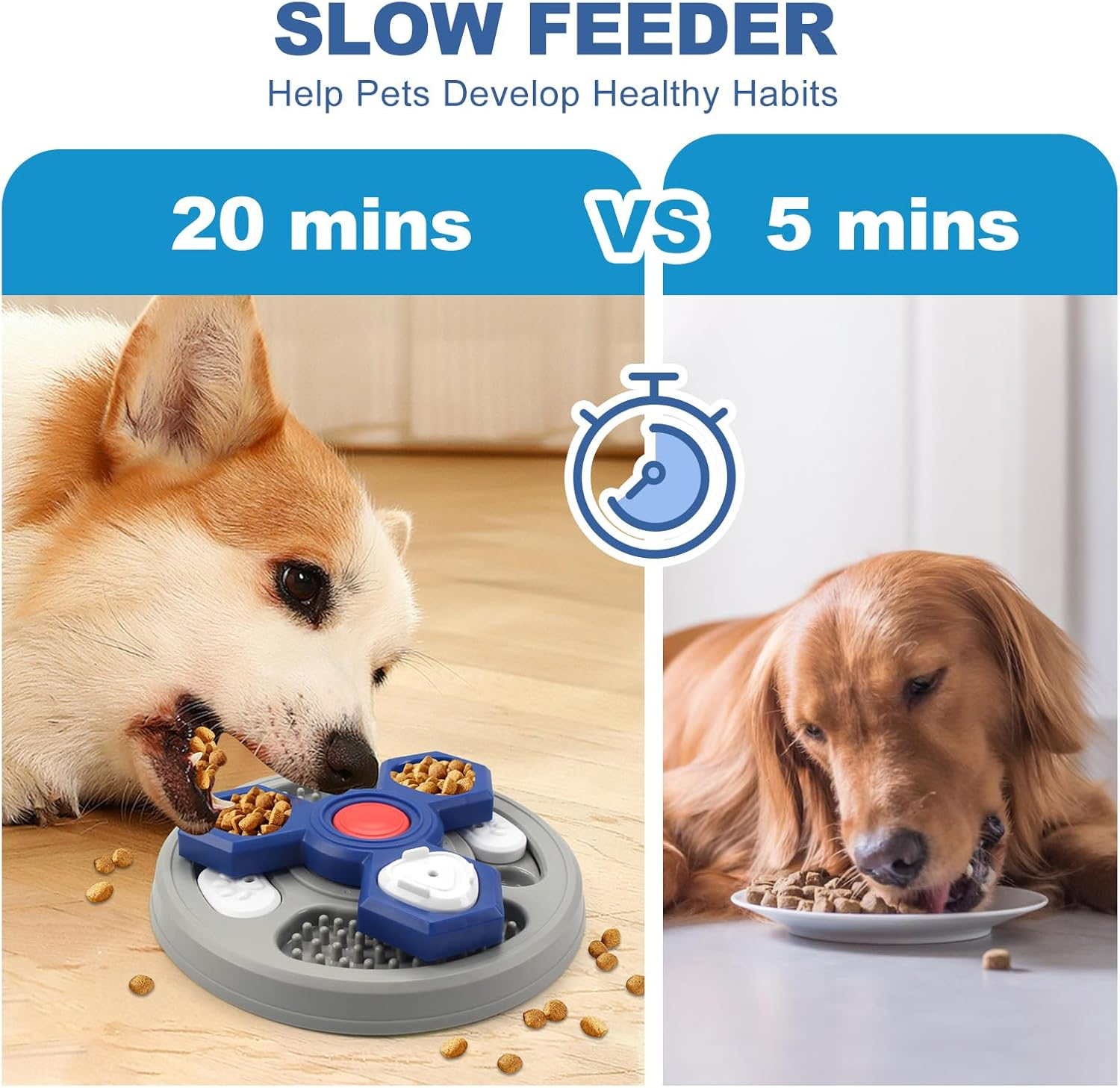 Dog Puzzle Slow Feeder Toys, Dog Interactive Toys, Dog Food Puzzle Dog Treat Puzzle Toys, Treat Dispenser for Smart Dogs, Puppy &Cats Fun Feeding image number 6