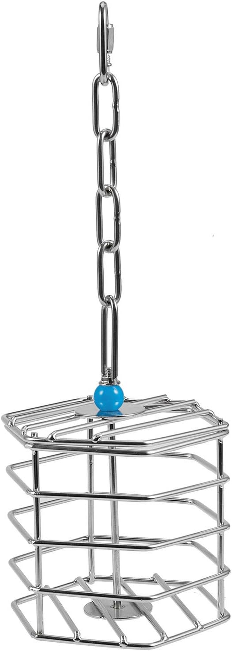 Pvcqjkd Pet Bird Parrot Squirrel Bold Stainless Steel Food Hanging Cage Foraging Toys Macaw Cockatoo Hunt Feeder Entertainment Toys image number 3