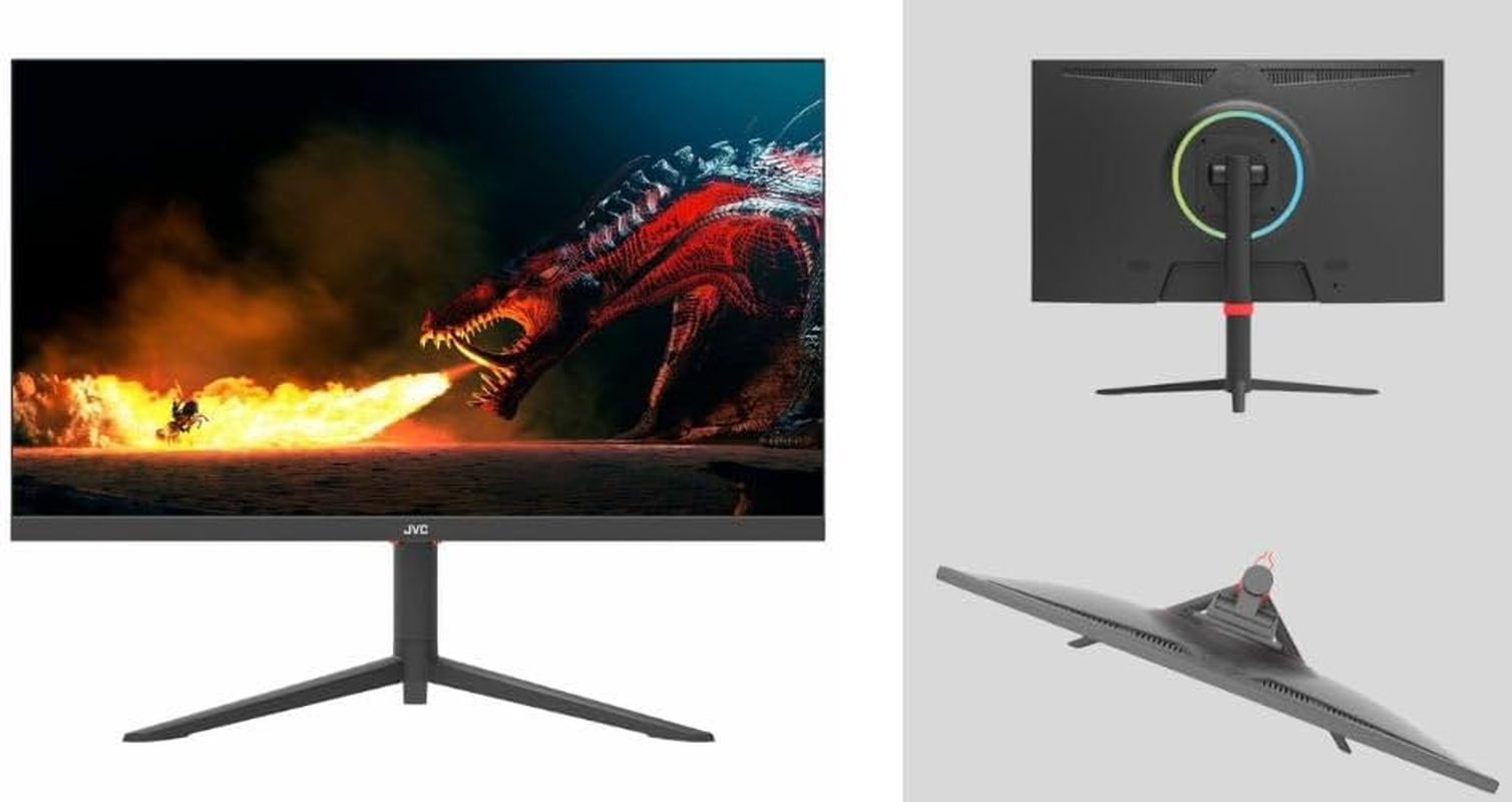 JVC 27 Inch Monitor,Qhd (Quad High Definition) Display, 4-Way Adjustable Monitor Stand, Ambient Lighting, Displayport & HDMI Inputs, Fast 1Ms Response & 165Hz Refresh Rate Gaming Monitor (LT-GN27425A) image number 6